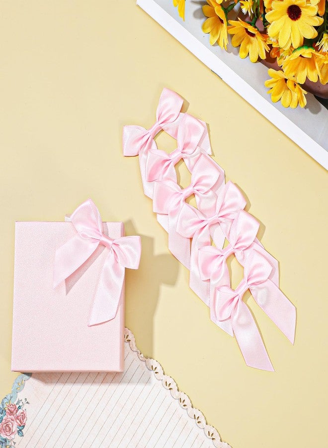Bremorou 20Pcs Pink Bows for Gift Wrapping, Small Pink Bows, Light Pink Ribbon, Self Adhesive Premade Mini Bow, Tiny Cute Soft Fabric Bowknot Sewing Accessories for Christmas Gift Wrapping, Crafting, Weddings - Image 4
